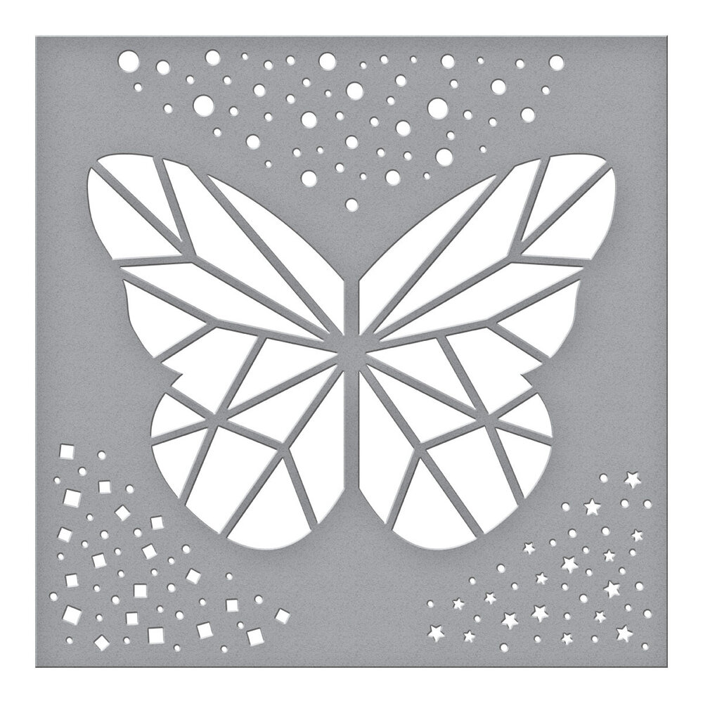 Spellbinders Geometric Butterfly Stencil (STN-007) (OUTLET)