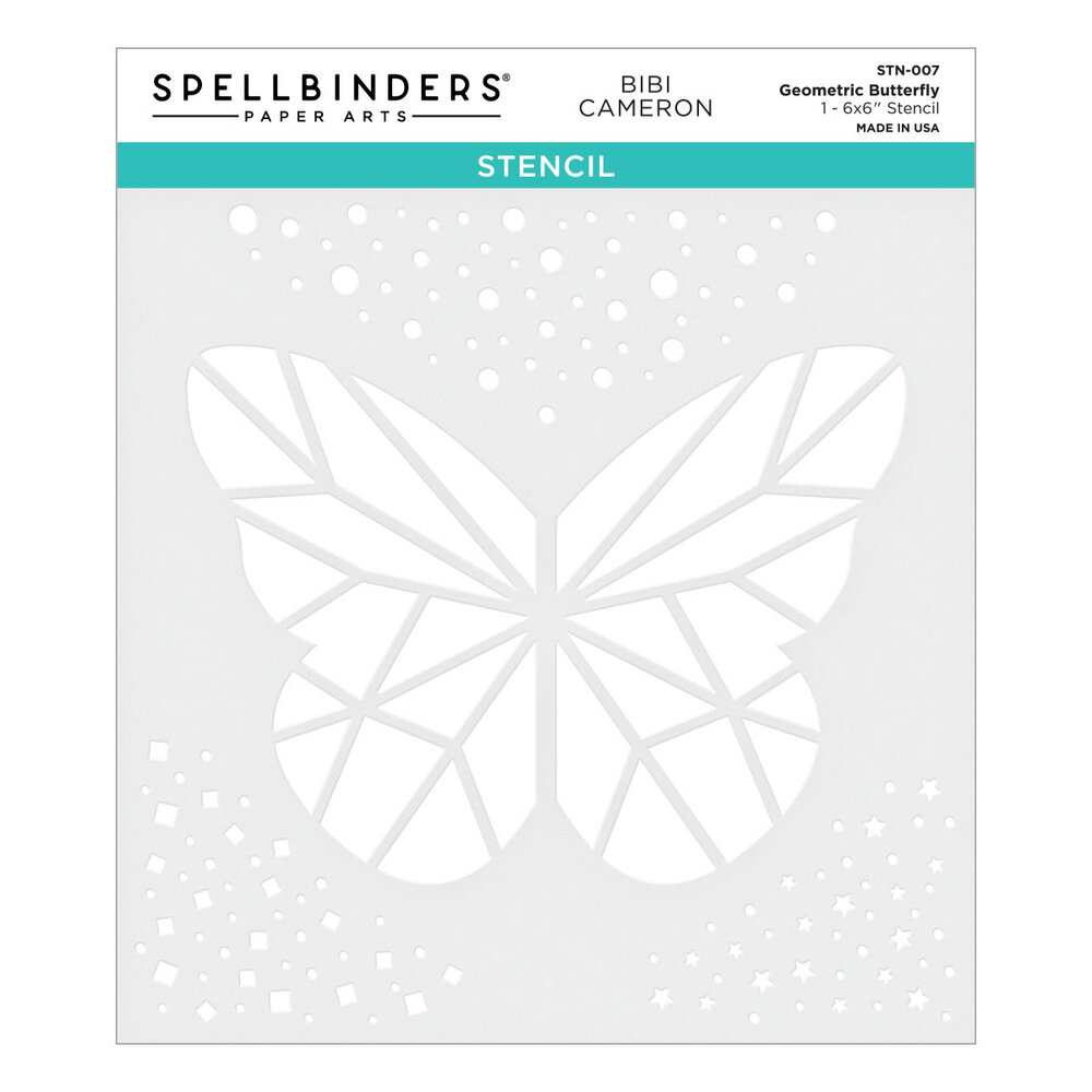 Spellbinders Geometric Butterfly Stencil (STN-007) (OUTLET)