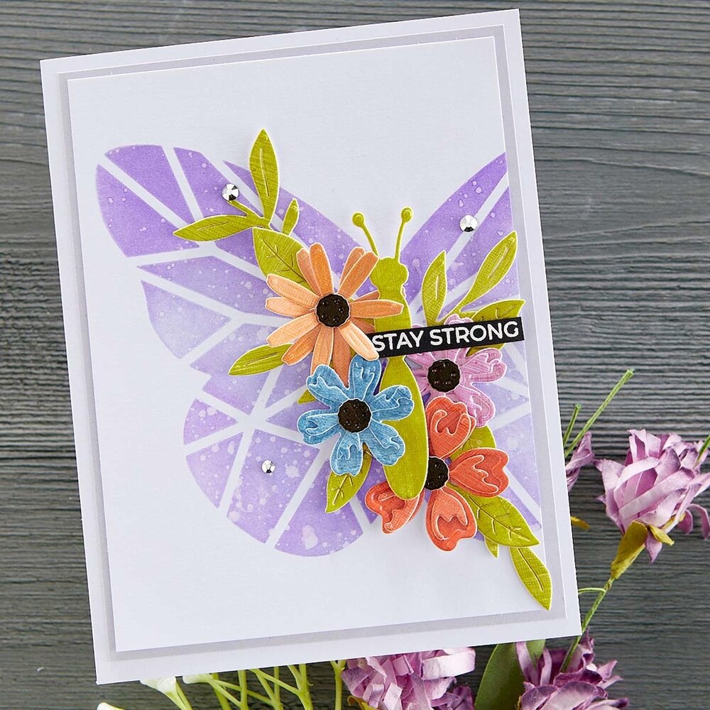 Spellbinders Geometric Butterfly Stencil (STN-007) (OUTLET)