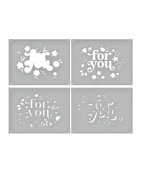 Spellbinders Layered Floral For You Stencils (STN-050) (OUTLET)