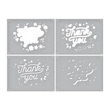 Spellbinders Layered Floral Thank You Stencils (STN-052) (OUTLET)