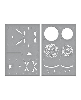 Spellbinders Snowflake Ornaments Stencil (STN-065) (OUTLET)