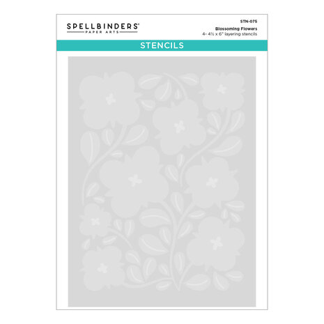 Spellbinders Blossoming Flowers Layered Stencil (STN-075) (OUTLET) Spellbinders Blossoming Flowers Layered Stencil (STN-075) (OUTLET)