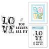 Spellbinders Love Block Clear Stamp (STP-019) (OUTLET)
