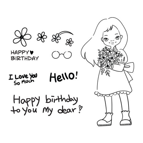 Spellbinders Darling Bouquet Clear Stamp (STP-042) (OUTLET)