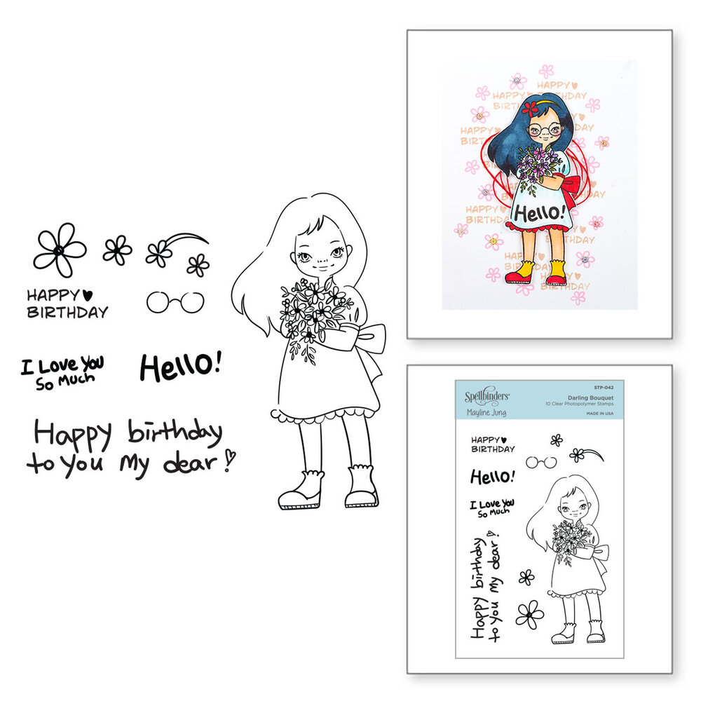 Spellbinders Darling Bouquet Clear Stamp (STP-042) (OUTLET)