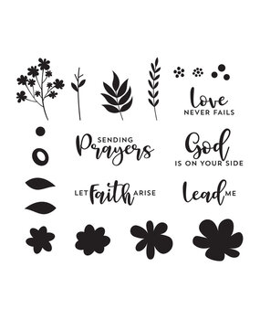 Spellbinders Love Never Fails Clear Stamp (STP-051) (OUTLET)