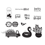 Spellbinders Many Greetings Clear Stamp (STP-076) (OUTLET)