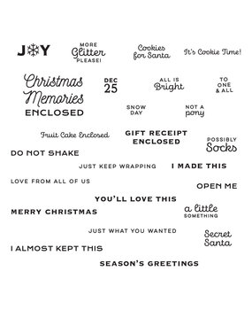 Spellbinders Christmas Memories Enclosed Clear Stamp (STP-134) (OUTLET)