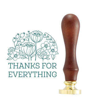 Spellbinders Thanks for Everything Wax Seal Stamp (WS-072) (OUTLET)