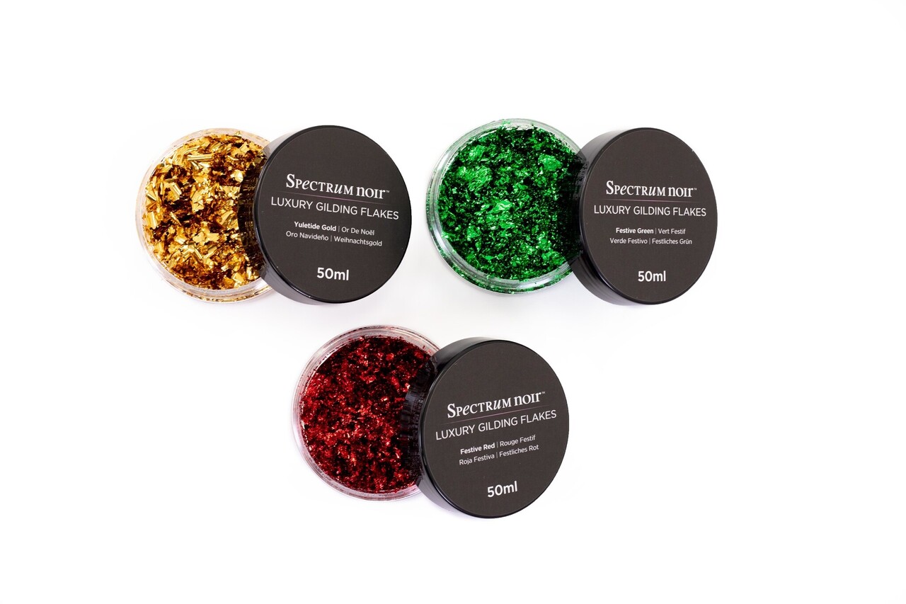 Spectrum Noir Luxury Gilding Flakes Christmas (3x50ml) (SN-GILFLAKE-CHRI) (OUTLET)