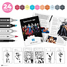 Spectrum Noir Fan-Art Like a Pro Art Kit Harley Quinn (24pcs) (SN-PFAN-DC1-HARL) (OUTLET)