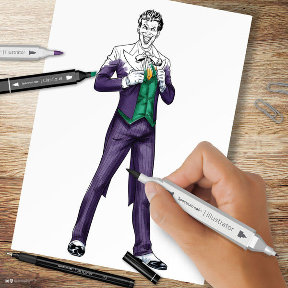 Spectrum Noir Fan-Art Like a Pro Art Kit The Joker (24pcs) (SN-PFAN-DC1-JOKE) (OUTLET)