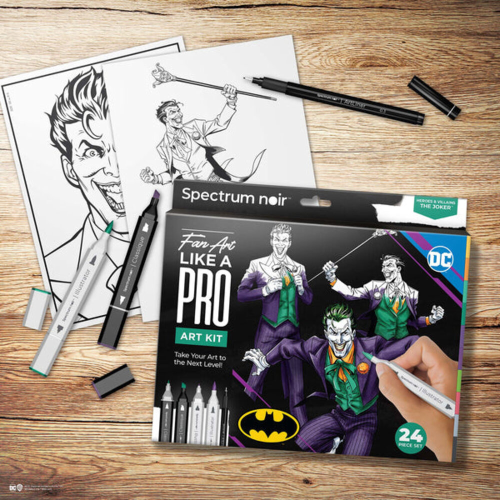 Spectrum Noir Fan-Art Like a Pro Art Kit The Joker (24pcs) (SN-PFAN-DC1-JOKE) (OUTLET)