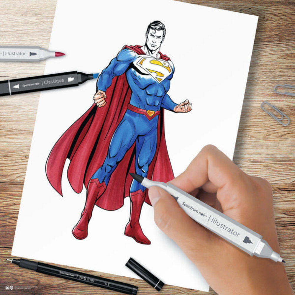 Spectrum Noir Fan-Art Like a Pro Art Kit Superman (24pcs) (SN-PFAN-DC1-SUPM) (OUTLET) Spectrum Noir Fan-Art Like a Pro Art Kit Superman (24pcs) (SN-PFAN-DC1-SUPM) (OUTLET)