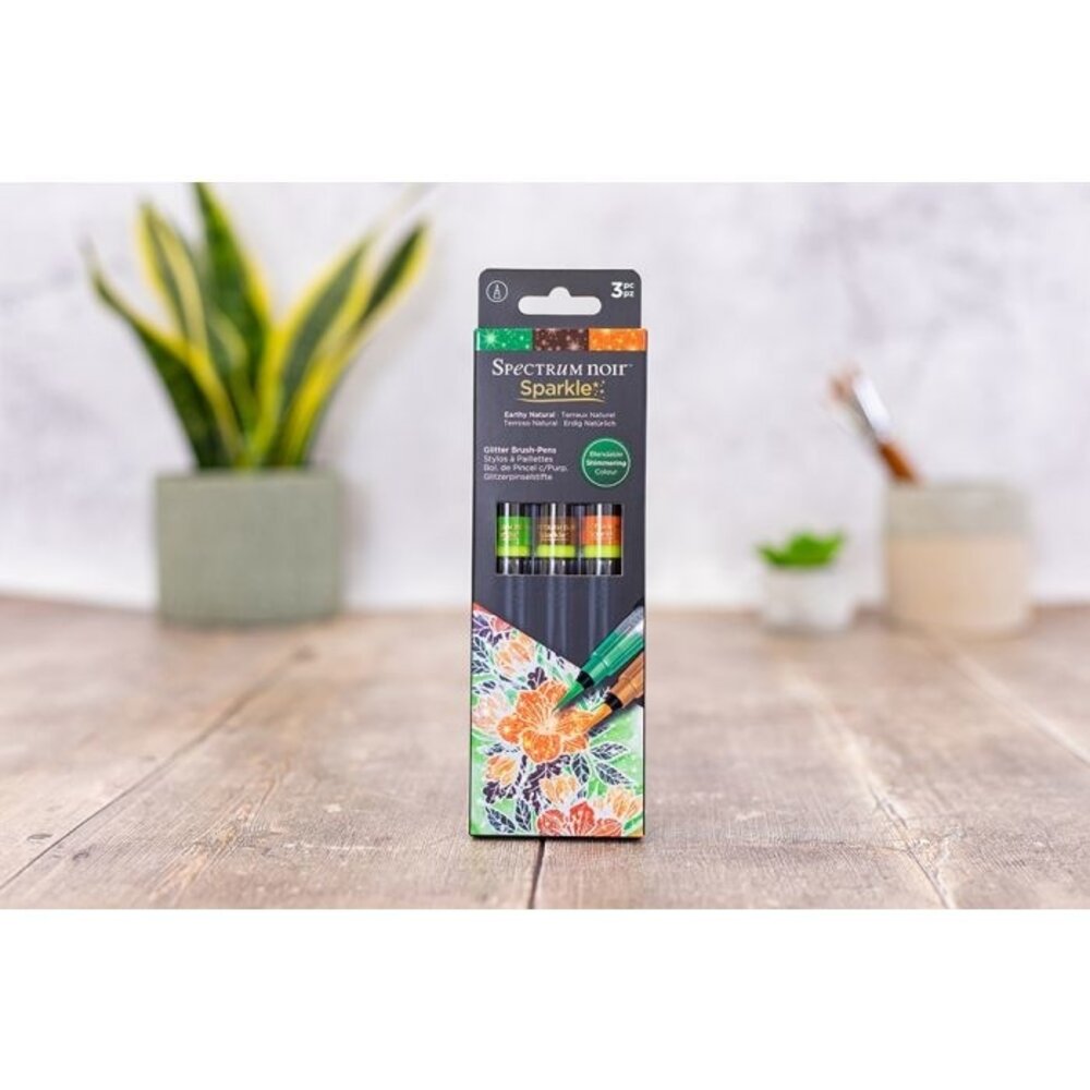 Spectrum Noir Sparkle Brush Pens Earthy Natural (3pcs) (SPECN-SPA-ENA3) (OUTLET) Spectrum Noir Sparkle Brush Pens Earthy Natural (3pcs) (SPECN-SPA-ENA3) (OUTLET)