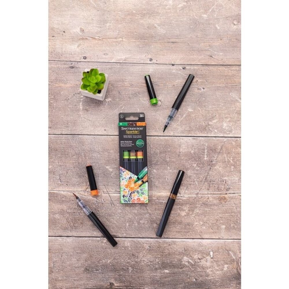 Spectrum Noir Sparkle Brush Pens Earthy Natural (3pcs) (SPECN-SPA-ENA3) (OUTLET) Spectrum Noir Sparkle Brush Pens Earthy Natural (3pcs) (SPECN-SPA-ENA3) (OUTLET)