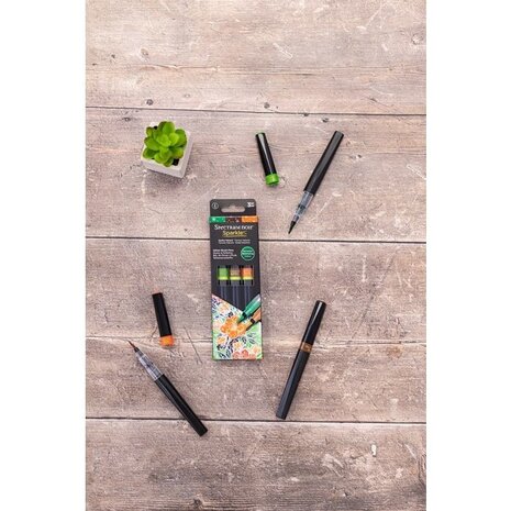 Spectrum Noir Sparkle Brush Pens Earthy Natural (3pcs) (SPECN-SPA-ENA3) (OUTLET) Spectrum Noir Sparkle Brush Pens Earthy Natural (3pcs) (SPECN-SPA-ENA3) (OUTLET)