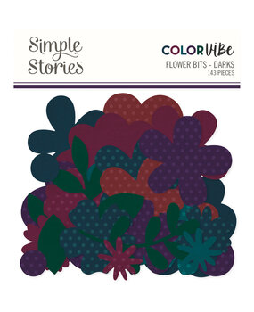Simple Stories Color Vibe Flowers Bits Darks (143pcs) (13467) (OUTLET)
