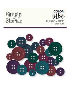 Simple Stories Color Vibe Buttons Darks (24pcs) (13468) (OUTLET)