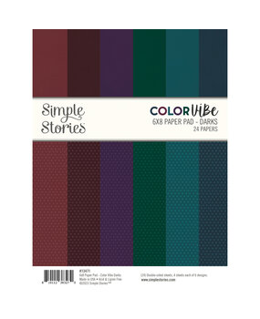 Simple Stories Color Vibe 6x8 Inch Paper Pad Darks (13471) (OUTLET)