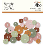 Simple Stories Color Vibe Buttons Boho (24pcs) (13482) (OUTLET)