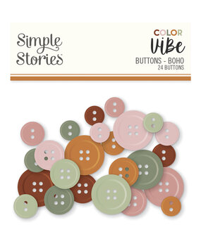 Simple Stories Color Vibe Buttons Boho (24pcs) (13482) (OUTLET)