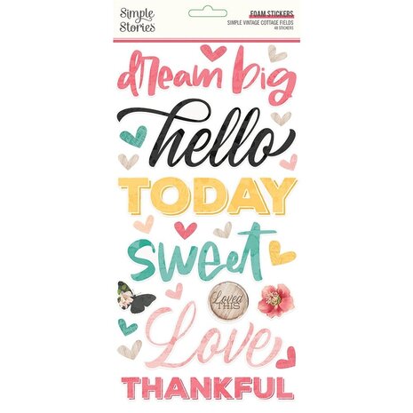 Simple Stories Simple Vintage Cottage Fields Foam Stickers (14725) (OUTLET)
