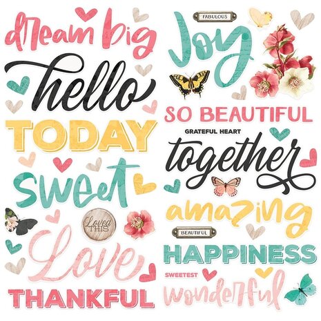 Simple Stories Simple Vintage Cottage Fields Foam Stickers (14725) (OUTLET)