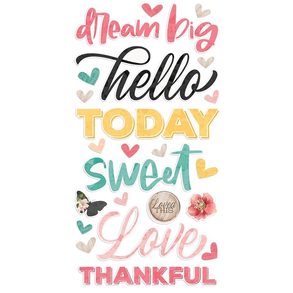 Simple Stories Simple Vintage Cottage Fields Foam Stickers (14725) (OUTLET)