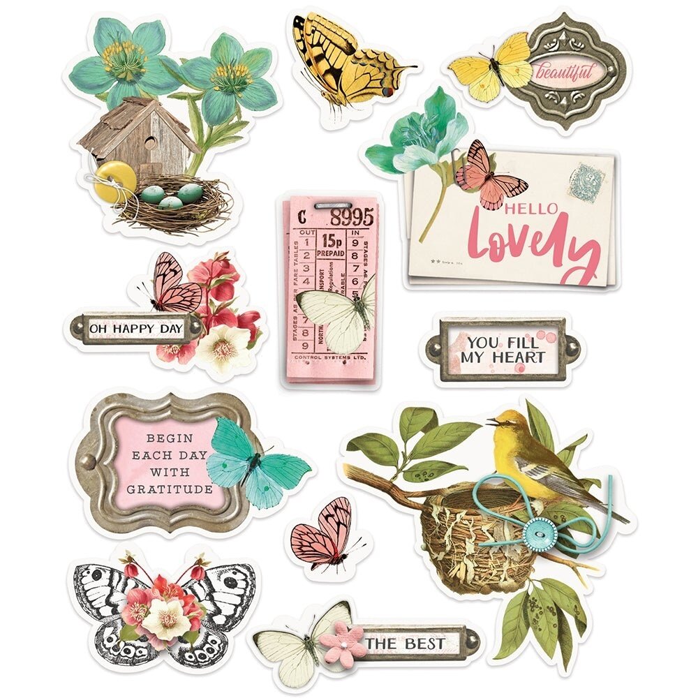 Simple Stories Simple Vintage Cottage Fields Layered Stickers (14726) (OUTLET)