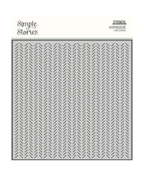 Simple Stories Happily Ever After Stencils Herringbone (15526) (OUTLET)