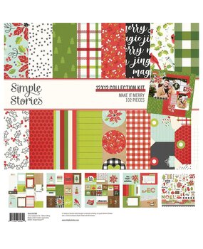 Simple Stories Make it Merry 12x12 Inch Collection Kit (15700) (OUTLET)