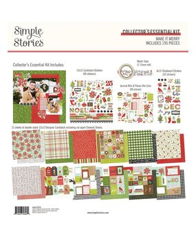 Simple Stories Make it Merry 12x12 Inch Collector's Essential Kit (15732) (OUTLET)
