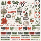 Simple Stories Simple Vintage Rustic Christmas 12x12 Inch Cardstock Stickers (16001) (OUTLET)