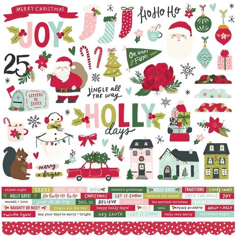 Simple Stories Holly Days 12x12 Inch Collection Kit (16100) (OUTLET)