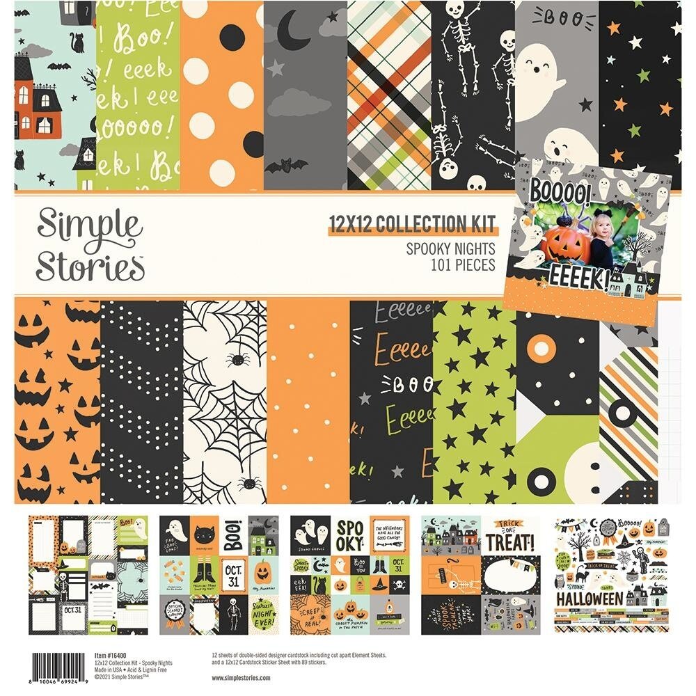 Simple Stories Spooky Nights 12x12 Inch Collection Kit (16400) (OUTLET)