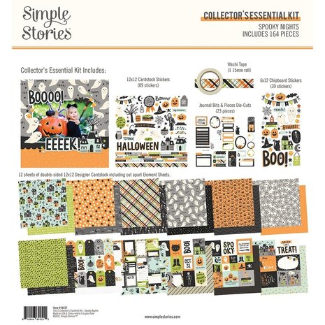 Simple Stories Spooky Nights 12x12 Inch Collector's Essential Kit (16427) (OUTLET)