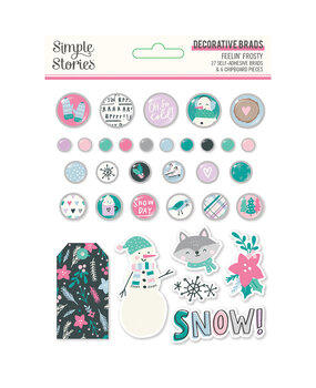 Simple Stories Feelin' Frosty Decorative Brads (16620) (OUTLET)