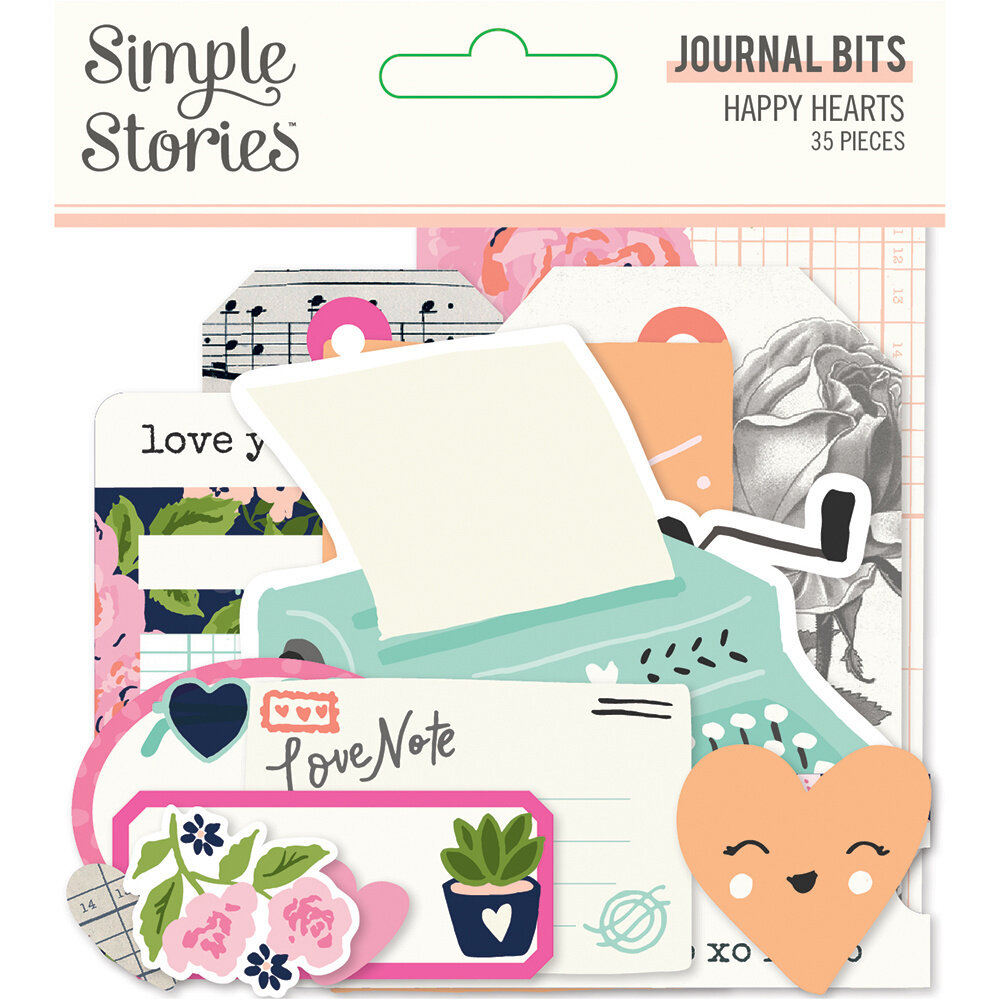 Simple Stories Happy Hearts Journal Bits (16917) (OUTLET)