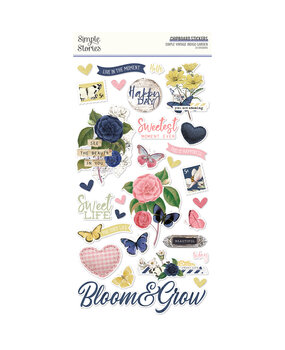 Simple Stories Simple Vintage Indigo Garden Chipboard (17121) (OUTLET)
