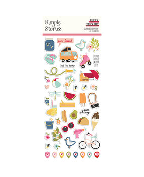 Simple Stories Summer Lovin' Puffy Stickers (17322) (OUTLET)