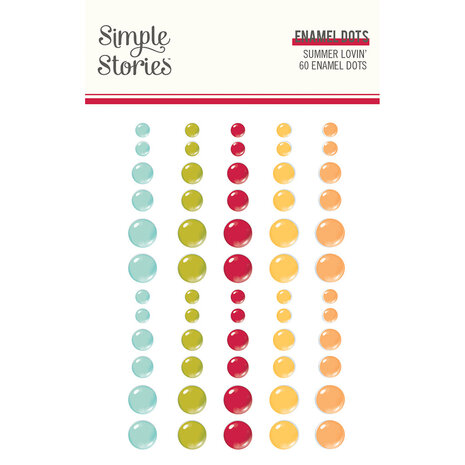 Simple Stories Summer Lovin' Enamel Dots (17324) (OUTLET)