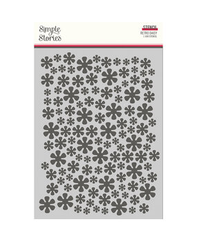 Simple Stories Summer Lovin' 6x8 Inch Stencil Retro Daisy (17326) (OUTLET)