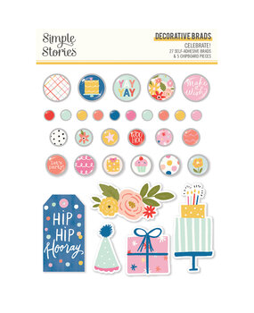 Simple Stories Celebrate! Decorative Brads (17424) (OUTLET)
