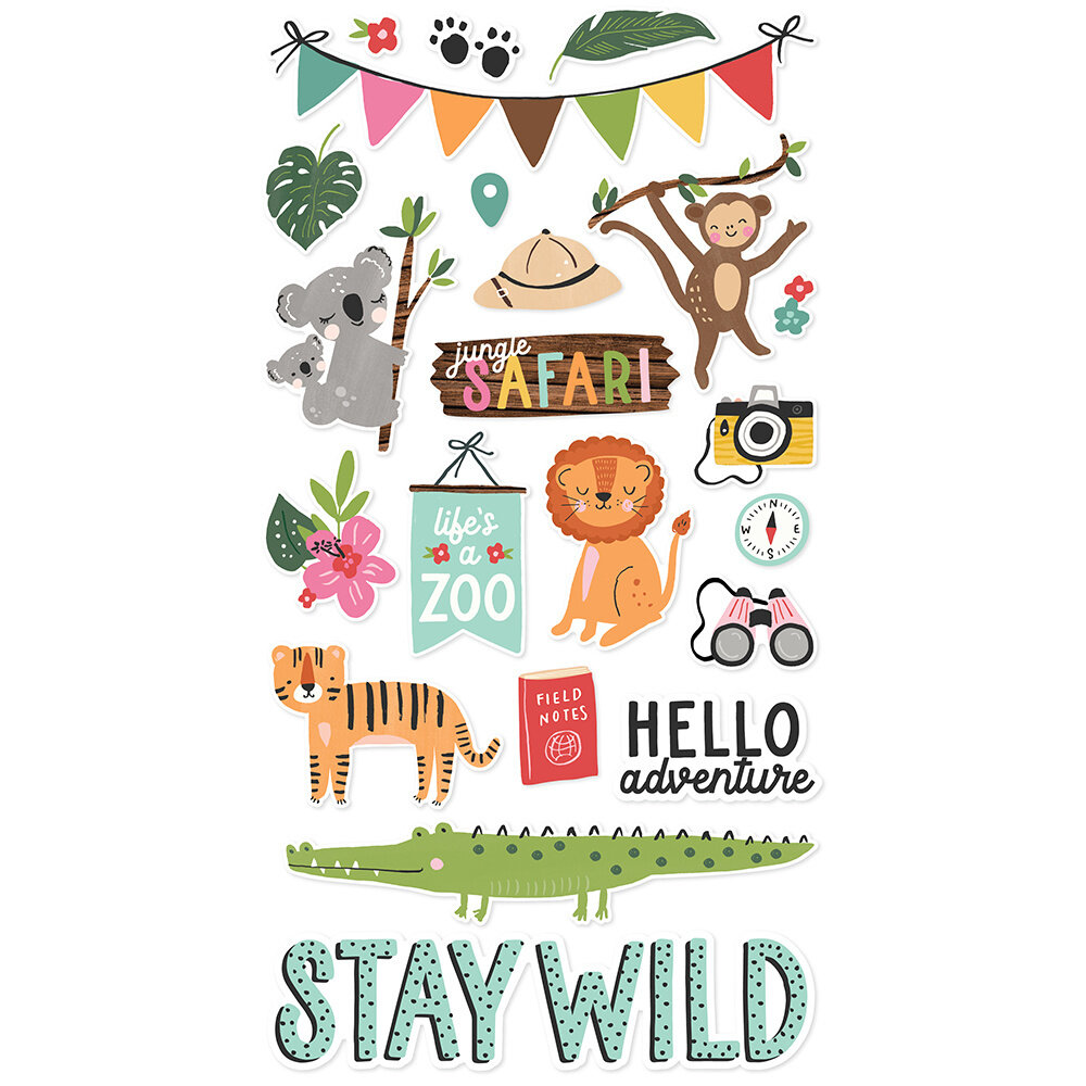 Simple Stories Into the Wild Chipboard (17616) (OUTLET)