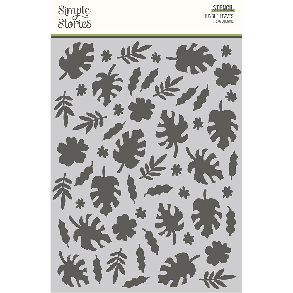 Simple Stories Into the Wild Stencil Jungle Leaves (17626) (OUTLET)