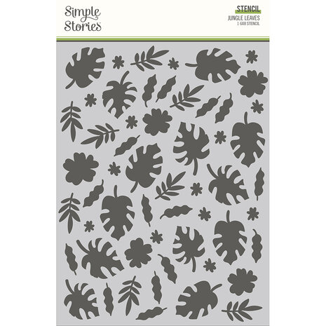 Simple Stories Into the Wild Stencil Jungle Leaves (17626) (OUTLET)