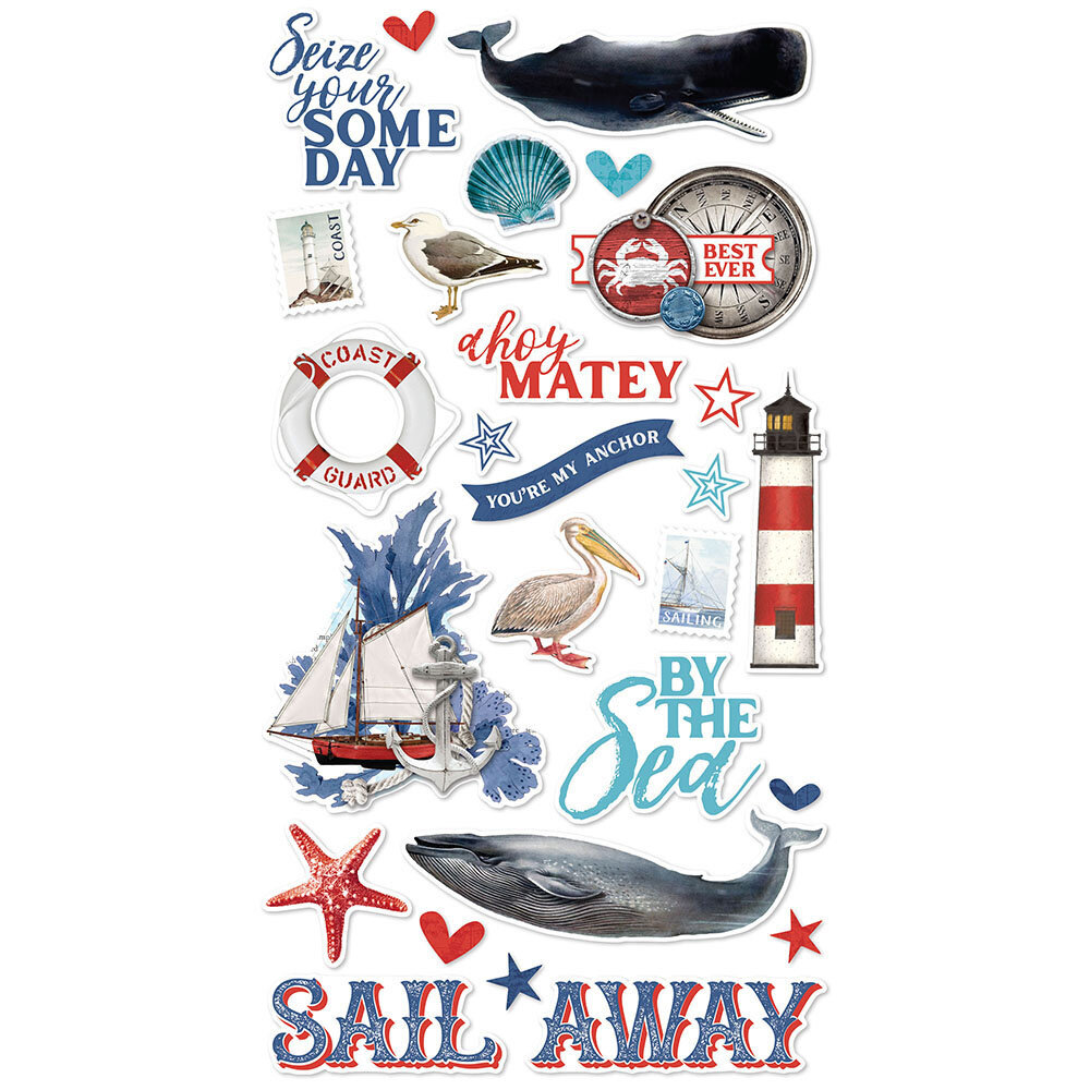 Simple Stories Simple Vintage Vintage Seas Chipboard (17821) (OUTLET)