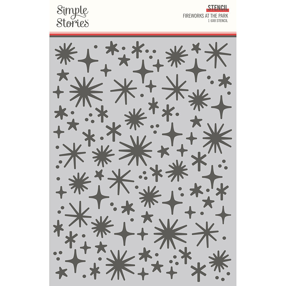 Simple Stories Say Cheese At The Park Stencil Fireworks At The Park (17925) (OUTLET)